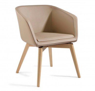 Ralph 4 Leg Wood Armchair